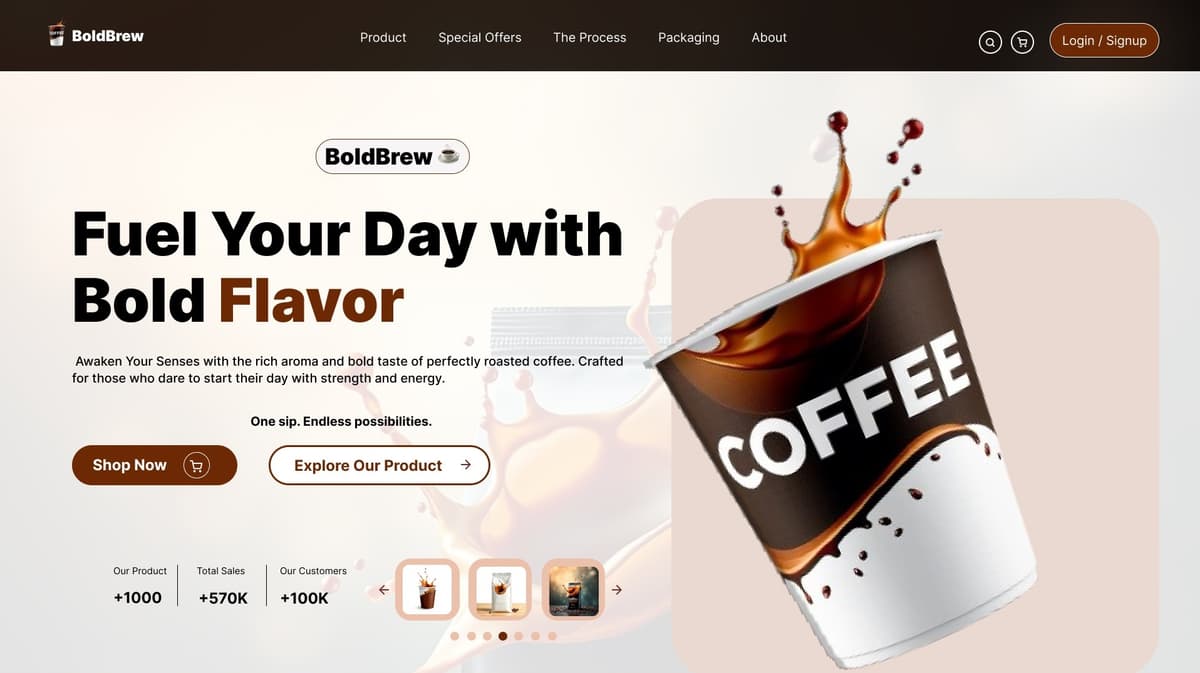 BoldBrew Website Design